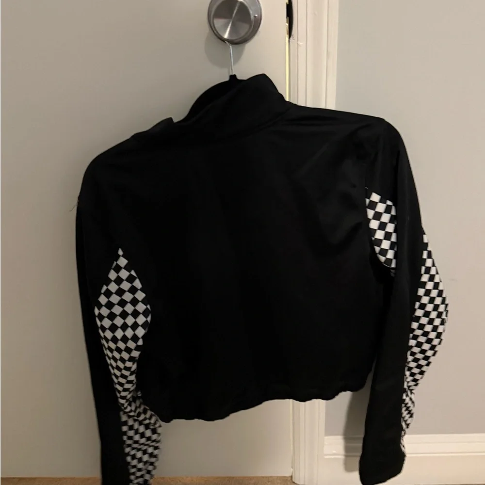 Vans Black Jacket with Checkered Accents - Picture 3 of 3